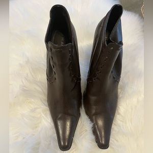 BNWOT Brown Leather Angle Boot